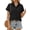 Black, variant on MOYIKO Short Sleeve Summer Tops for Women Casual Button Down Shirts Striped Business Work Blouses