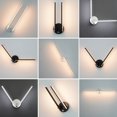 thumbnail image 3 of Lámpara de pared LED de diseño elegante en color negro, moderna y contemporánea con chips LED de ahorro de energía y brazos de lámpara giratorios de 300° para una iluminación personalizada, incluye, 3 of 6
