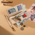 thumbnail image 6 of Montana West Women Wristlet Wallet Large Bifold Credit Card Holder Money Organizer, Beige, 6 of 7