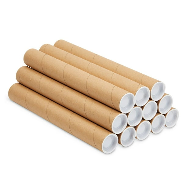 12 Pack Long Cardboard Poster Tube Shipping Mailers for Blueprints