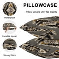 thumbnail image 5 of Lumbar Pillow Covers 20x12 Inch Set of 2, Grey Orange Black Waterproof Outdoor Pillow Covers, Geometric Boho Ethnic Southwestern Decorative Cushion Pillowcases for Couch, Sofa, Bed, Garden, Patio, 5 of 9