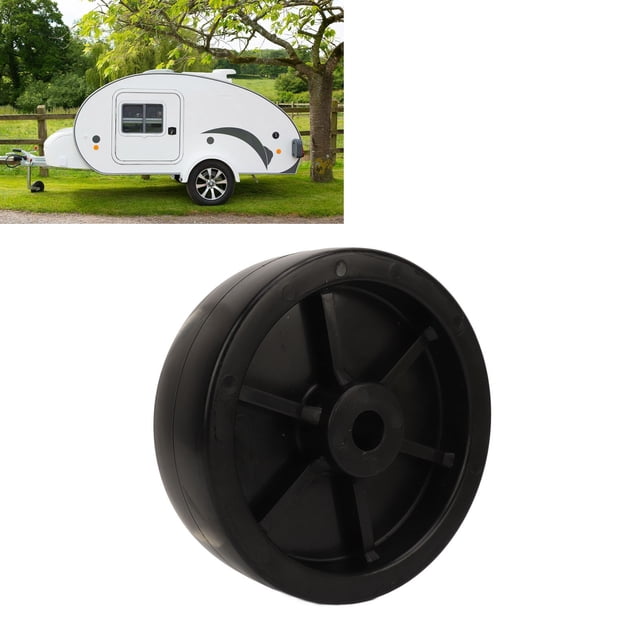 Swivel Caster Wheels, Reliable High Load Capacity Rugged 6 Inch Stable Trailer Jack Wheel Easy Installation for Lawnmowers Nylon Wheel,Rubber Wrapped Iron Wheel