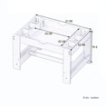 thumbnail image 3 of PORKISS 2 in 1 Kids Play Table for Building Bricks, with Reversible Top and 7 Storage Compartments, White, 3 of 10