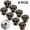 Black, variant on 8Pcs Round Ceramic Pumpkin Cabinet And Furniture Knobs Pulls Chrome Finished Base Drawer Handles Door Hardware Knob - White