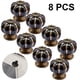 thumbnail image 1 of Whataatahia 8 pomos redondos de cerámica para gabinete y muebles con forma de calabaza, tiradores con base cromada, tiradores para cajones, pomos para puerta, 1 of 8