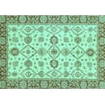 thumbnail image 1 of Ahgly Company Indoor Rectangle Oriental Turquoise Blue Traditional Area Rugs, 8' x 12', 1 of 4