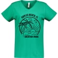 thumbnail image 3 of Inktastic Summer Vacation Mode Naples Beach Florida Women's V-Neck T-Shirt, 3 of 5