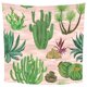 thumbnail image 1 of 1 mantel de lino con estampado de plantas tropicales verdes, estilo pastoral. Cuadrado-5, 1 of 9