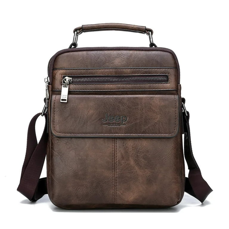 JEEP BULUO Men s Crossbody Shoulder Bags Split Leather Handbag Fashion Business Man Messenger Bag High quality Tote Hot Walmart