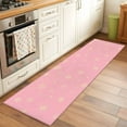 thumbnail image 3 of Christmas Pink Kitchen Runner Rug 2x6 Washable Runners for Hallway Non Slip Winter Snowflakes Xmas Retro Large Area Rug Indoor Floor Carpet for Bathroom Laundry Entryway Bedroom Living Room, 3 of 8