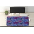 thumbnail image 2 of Psychedelic Computer Mouse Pad, Dotted Starfish and Pebbles Maritime Theme Aquatic Animal Pattern Print, Rectangle Non-Slip Rubber Mousepad X-Large, 35" x 15", Turquoise Pink, by Ambesonne, 2 of 2