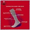 thumbnail image 6 of Diamond Star Men’s Tube Socks – Premium Cushioned Cotton Over the Calf Athletic Knee High Socks (Assorted - 6 Pairs 31 inches Big & Tall Over The Calf Socks fit size 13-16), 6 of 6