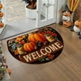 thumbnail image 6 of Thanksgiving Fall Decor Pumpkin Half Round Doormat Washable Semi Circle Rug Non Slip Half Moon Rug Floor Mat for Indoor Outdoor Bathroom Kitchen Fireplace Entryway Bath Holiday Decor, 6 of 6