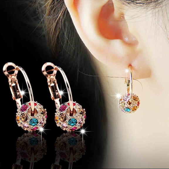 Crystal Earrings, Hypoallergenic Sensitive Ear Green Zircon Studs, Fresh Summer Needle Earrings for Women Elegant Gift Any Occasion
