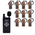 thumbnail image 1 of Wireless Audio Tour Guide System E102R Sounds Clear for Conference Simultaneous Translation Factory Visit Teaching,1 x Transmitter 10 x Receivers 1 x charger, 1 of 7