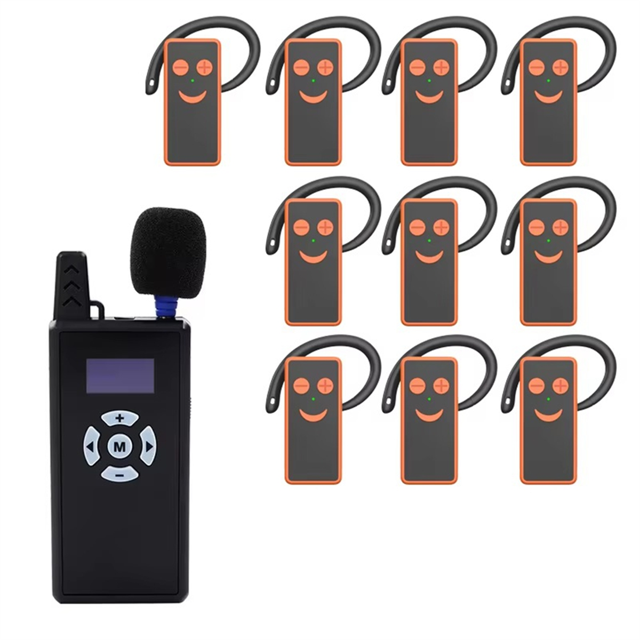Wireless Audio Tour Guide System E102R Sounds Clear for Conference Simultaneous Translation Factory Visit Teaching,1 x Transmitter 10 x Receivers 1 x charger