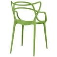 thumbnail image 3 of Modern Contemporary Dining Armchair, Green Plastic, 3 of 4