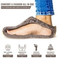 thumbnail image 3 of Haussimple Unisex House Slippers, Slip-Resistant, Flat Heel, Round Toe, Medium, Brown, 9.5W / 8.5M, 3 of 8