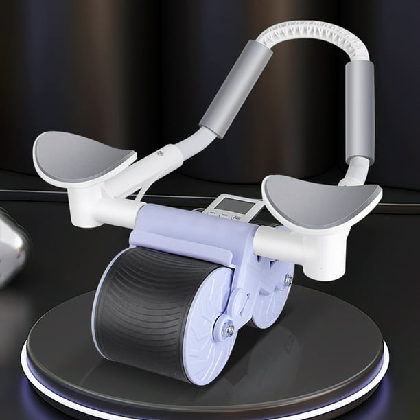 Rueda De Rodillos Abdominales Rodillo de ejercicio abdominal 2 en 1 rebote automático con temporizador rodillera antideslizante