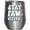 Silver, variant on Stay Pawsitive Pun with a Dog or Cat Paw Art Merch Gift, Stainless Steel 12oz Wine Tumbler