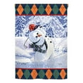 thumbnail image 2 of Breeze Decor 64119 Winter Snowman Golf 2-Sided Impression Garden Flag - 13 x 18.5 in., 2 of 2