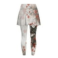 thumbnail image 6 of FUIALDOLGento Womens Skirted Leggings Plum Blossoms and Wolves Tennis Skirts Leggings Women's Flowy Pleated Skirt Golf Skapri Gym Workout Cycling Trousers Sport Outfits,Size 3XL, 6 of 7