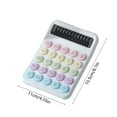 thumbnail image 3 of Latrodar White Campus Dopamine Color Calculator Large Screen 12 Digit Display Office Finance Portable Calculator For Elementary School Students Teacher Appreciation Gifts, 3 of 7