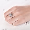 thumbnail image 7 of JO WISDOM Snowflake Ring,925 Sterling Silver White/Blue Snowflakes Ring with 3A Cubic Zirconia,Jewelry for Women,Christmas Gifts, 7 of 7