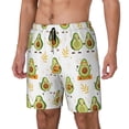 thumbnail image 2 of Fotbe Lovely Avocado Men’s Swim Trunks Quick Dry Swim Shorts Board Shorts with Mesh Lining-Small, 2 of 9