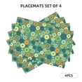 thumbnail image 2 of Placemats Set Of 4 / 6, Gear Blue Green Placemats For Dining Table Indoor/Outdoors Heat Resistant Washable Placemats 18" X 12", 2 of 8