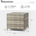 thumbnail image 2 of YEXJ Outdoor Side Table, Rattan Coffee Table with Storage 27 Gallon Patio Small Deck Storage Box for Cushion Towel Books, Brown Side Table with lid，Grey, 2 of 8