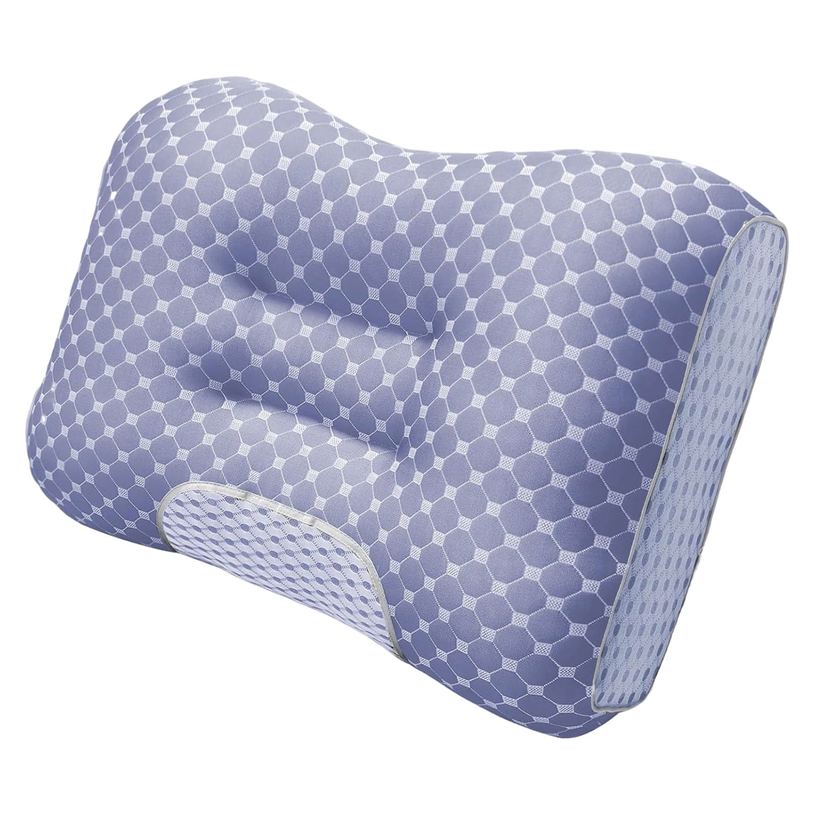 Cooling Memory Foam Neck Pillow Queen Size, Breathable Ergonomic Cervical Support For All Sleep Positions, Adjustable Height, Hotel-Style Finish With Gusset, Soft Washable Cover