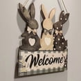 thumbnail image 2 of Cheapark Easter Spring Flowers Bunny Door Sign Holiday Wooden Hanging Plaque for Front Door Entryway and Home Decor, 2 of 2