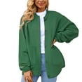 thumbnail image 2 of Lixiuxyad Womens Open Front Cardigan Casual Button Down Cardigan Lightweight Fall Outerwear Versatile Basic Long Sleeve Knit Sweater Top,Green, 2 of 5