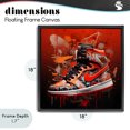 thumbnail image 4 of Stupell Industries Modern Shades Of Red Sneaker Black Floating Frame Canvas Art, 18 x 18, by Creative Studio, 4 of 8