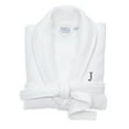thumbnail image 5 of Authentic Hotel and Spa  White Unisex Turkish Cotton Waffle Weave Terry Bath Robe with Grey Block Monogram K S/M, 5 of 5