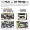 thumbnail image 3 of AECOJOY Outdoor Cushions, 4 inch Patio Cushions for Outdoor Furniture, Replacement Cushions Fits 7-Seats Sectional Rattan Conversation Set, Splashproof, Memory Foam Cushions and Covers in Light Grey, 3 of 11