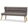 thumbnail image 1 of Baxton Studio Melody Tufted Wingback Sofa in Gray and Light Brown, 1 of 7