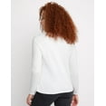 thumbnail image 4 of Hanes Women's Long Sleeve Cotton T-Shirt White L, 4 of 7