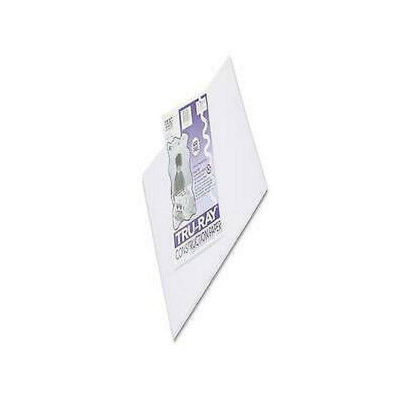 2PK PAC103058 Tru-Ray Construction Paper, 76lb, 12 x 18, White, 50/Pack