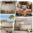 thumbnail image 5 of Orange Pumpkins Fall Outdoor Waterproof Pillow Covers, Thanksgiving Leaves Floral Rustic Decorative Square Throw Pillowcase Sofa Cushion Sham for Patio/Couch/Chair, 20"x20" 2 Pack, 5 of 8