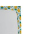 thumbnail image 3 of Ambesonne Pineapple Fitted Sheet 2 Pcs Set, Tropical Fruit on Stripes, Full, Earth Yellow Teal, 3 of 3