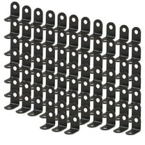 12 x 12mm Angle Bracket Metal Black L Shaped Angle Brackets Corner Braces Support with Screws, 80pcs
