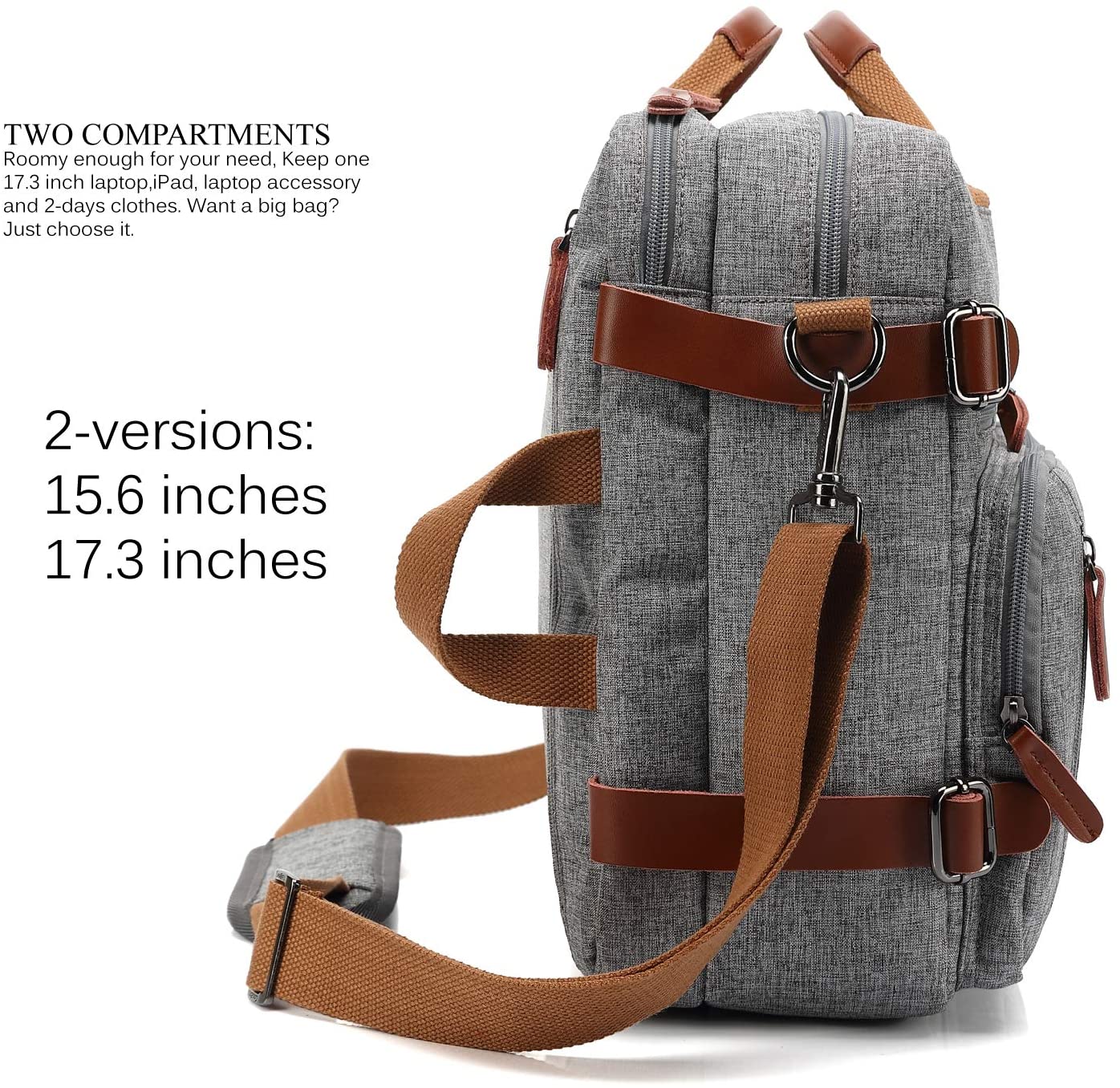 coolbell convertible backpack messenger bag
