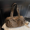 thumbnail image 2 of Hsqqdc Leopard Print Large Capacity Canvas Shoulder Tote Bag, Casual Hobo Handbag for Daily Commute Work, 2 of 7
