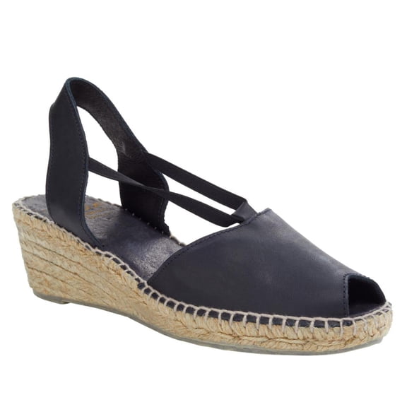Andre' Assous Dainty Leather Espadrille Wedge Sandal