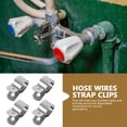 thumbnail image 6 of 10 Pcs Water Pipe Clamp Set (diameter 14mm Clamps Two Hole Strap Support Metal Stainless Steel, 6 of 6
