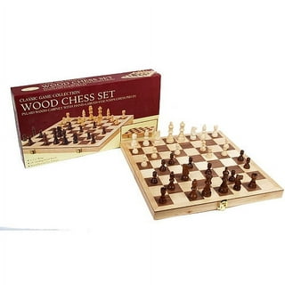  Juegoal 17 Wooden Chess & Checkers Set, 2 in 1 Board Games for  Kids and Adults, with Felted Game Board Interior for Storage, Travel  Portable Folding Chess Game Sets, 2 Extra