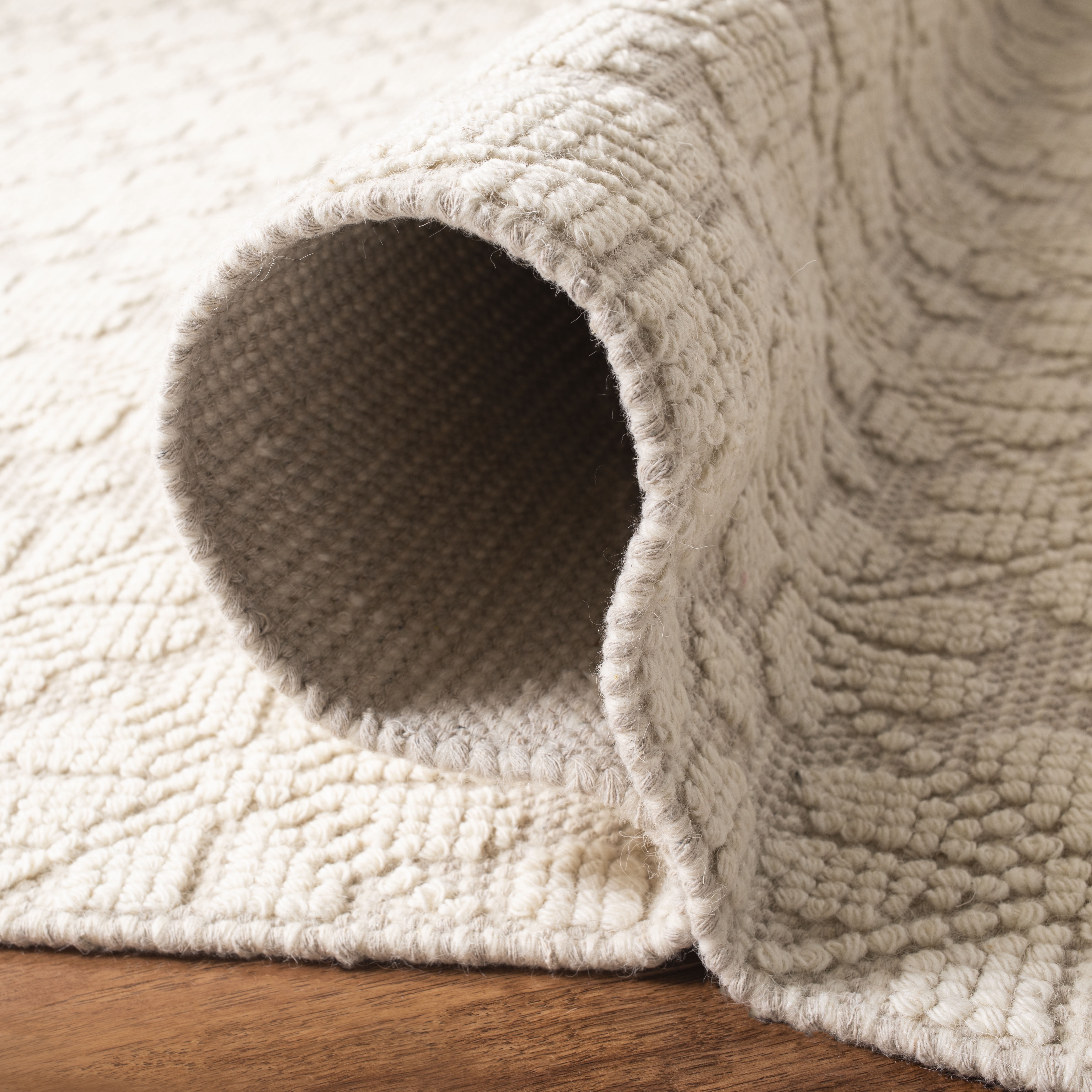 SAFAVIEH Vermont Orval Geometric Floral Wool Runner Rug, Ivory, 2'3" x 6'