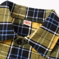 thumbnail image 7 of TOWED22 Boys Flannel Shirt Toddler Buffalo Plaid Shirt Long Sleeve Button Down Shirts Kids Casual Tops,Yellow,13-14 Y, 7 of 7